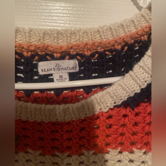 L.L Bean Signature Chunky Knit 3/4 Sweater - Picture 3 of 6